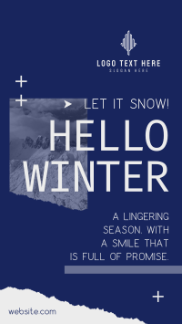 Hello Winter Facebook story Image Preview