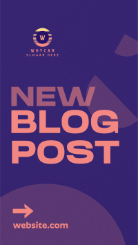 Bold Minimalist Blog Entry Instagram Story Design