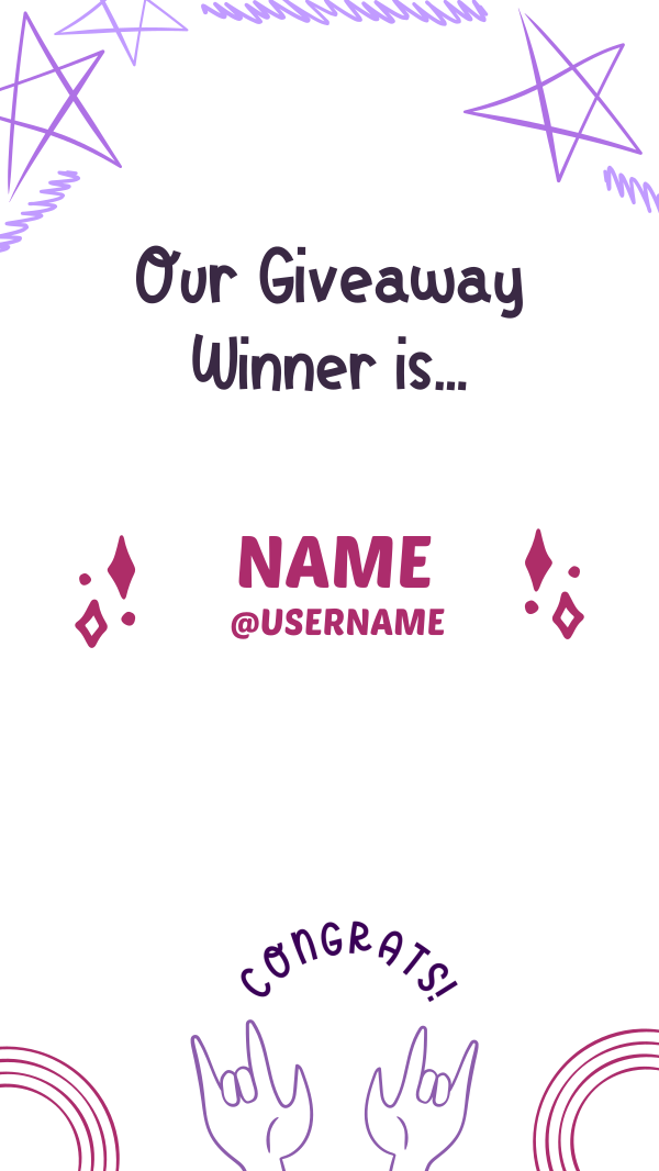 Very Peri Giveaway Winners Instagram Story Design Image Preview
