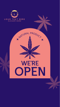 Open Medical Marijuana Facebook Story Design