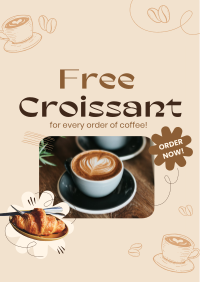 Croissant Coffee Promo Poster Image Preview