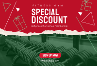 Christmas Fitness Discount Pinterest board cover Image Preview