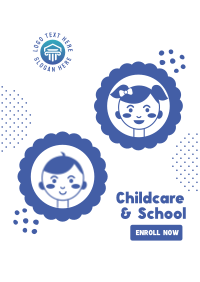 Childcare and School Enrollment Flyer Image Preview