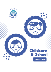 Childcare and School Enrollment Flyer Design