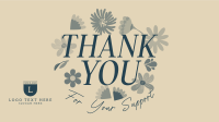 Floral Thank You Video Image Preview