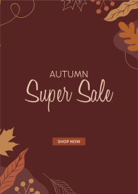 Autumn Leaves Sale Poster Design