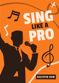 Sing Like a Pro Poster Design