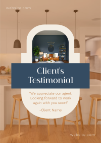 Clean Real Estate Testimonial Poster Image Preview