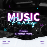 Live Music Party Instagram Post Design