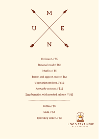 Minimalist Cafe Breakfast Menu Preview