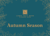Autumn Season Postcard Image Preview