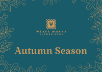 Autumn Season Postcard Image Preview