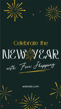 New Year Shipping Deals Facebook Story Design
