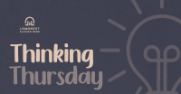 Minimalist Light Bulb Thinking Thursday Facebook ad Image Preview