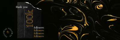 Golden Elegant Followers Twitter header (cover) Image Preview