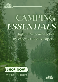 Mountain Hiking Camping Essentials Poster Image Preview