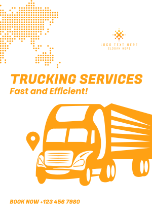 Truck Courier Service Flyer Image Preview
