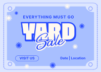 Minimalist Yard Sale Postcard Preview