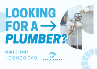 Plumbing Expert Hire Postcard Image Preview