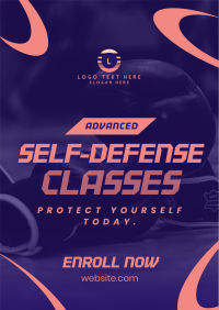 Advanced Self-defense Training Poster Design