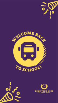 Welcome Back School Bus Instagram Story Design