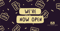 We're Open Pattern Facebook ad Image Preview