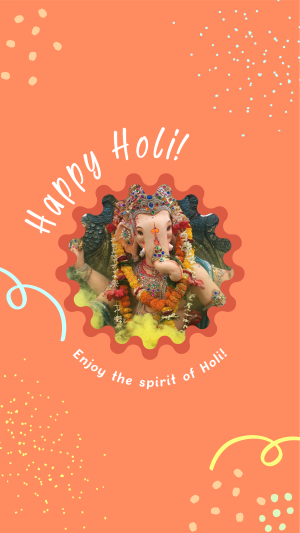 Happy Holi Festival Facebook story
