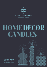 Decorative Home Candle Poster Design