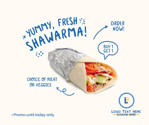 Yummy Shawarma Facebook post Image Preview