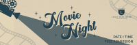 Film Movie Night Twitter Header Design