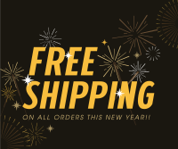 Free Shipping Sparkles Facebook post Image Preview