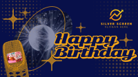 Retro Birthday Greeting Facebook Event Cover Design