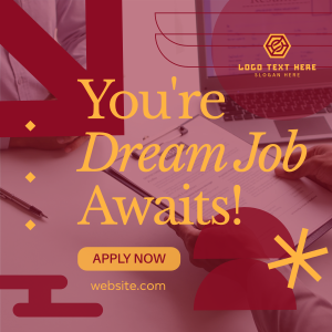 Apply your Dream Job Instagram post Image Preview