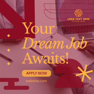 Apply your Dream Job Instagram post Image Preview