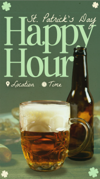 Modern St. Patrick's Day Happy Hour Video Image Preview