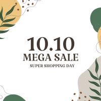 10.10 Sale Organic Abstract Instagram Post Design