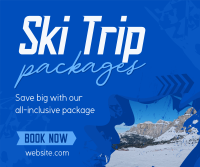 Winter Ski Facebook Post Design