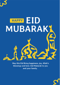 Liquid Eid Mubarak Flyer Design