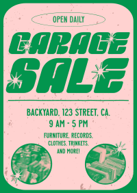 Retro Quirky Yard Sale Poster Preview