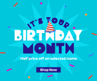 Birthday Month Promo Facebook Post Design