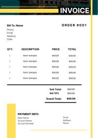 Construction Business Invoice Design