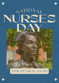 Retro Nurses Day Flyer Design