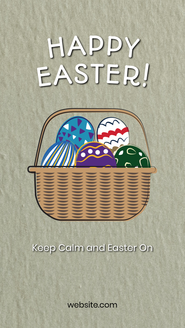 Easter Eggs Basket Facebook Story Design Image Preview