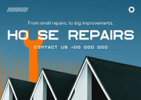 House Repairs Postcard Design