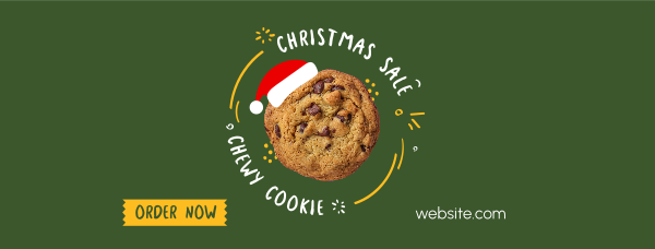 Chewy Cookie for Christmas Facebook Cover Design Image Preview