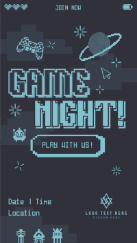 Pixelated Game Night YouTube Short Design