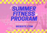 Summer Fitness Training Postcard Image Preview