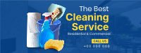 The Best Cleaning Service Facebook Cover Design