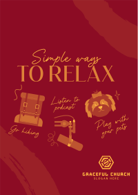 Cute Relaxation Tips Poster Image Preview