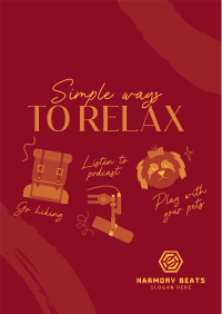 Cute Relaxation Tips Poster Image Preview